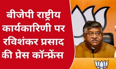 बीजेपी राष्ट्रीय कार्यसमिति बैठक पर रविशंकर प्रसाद की प्रेस कॉन्फ्रेंस