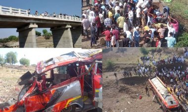 50 फीट नीचे नदी में गिरी बस, 22 लोगों की हुई दर्दनाक मौत